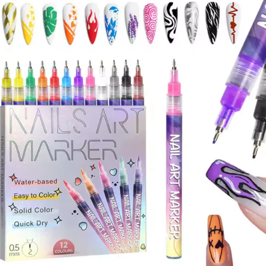 MagicMilo Kids Nail Art Pens – Washable Nail Design Kit for Kids Toy