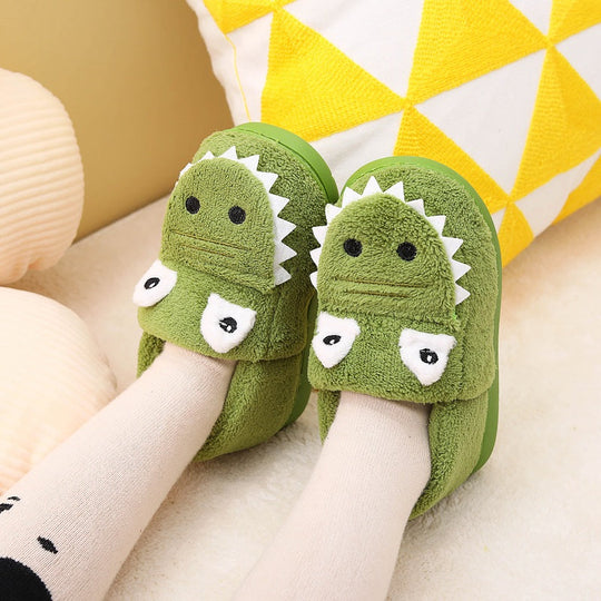 CrocoStep Kids Crocodile Slippers – Plush Toy Slippers