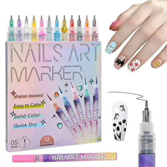 MagicMilo Kids Nail Art Pens – Washable Nail Design Kit for Kids Toy