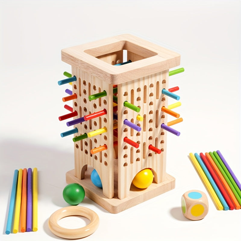 Milo’s Magic Tower – Three-in-One Wooden Stick Game