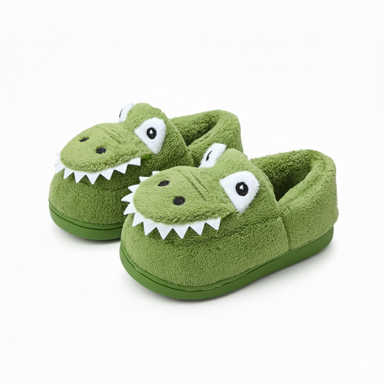 CrocoStep Kids Crocodile Slippers – Plush Toy Slippers