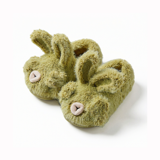 FluffyBunny Bunny Slippers – Kids Plush Non-Slip House Shoes