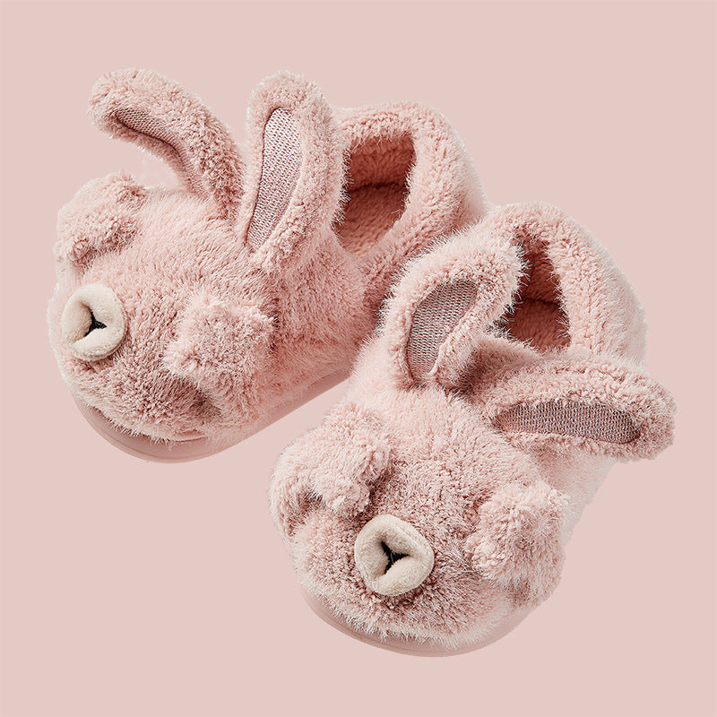 FluffyBunny Bunny Slippers – Kids Plush Non-Slip House Shoes