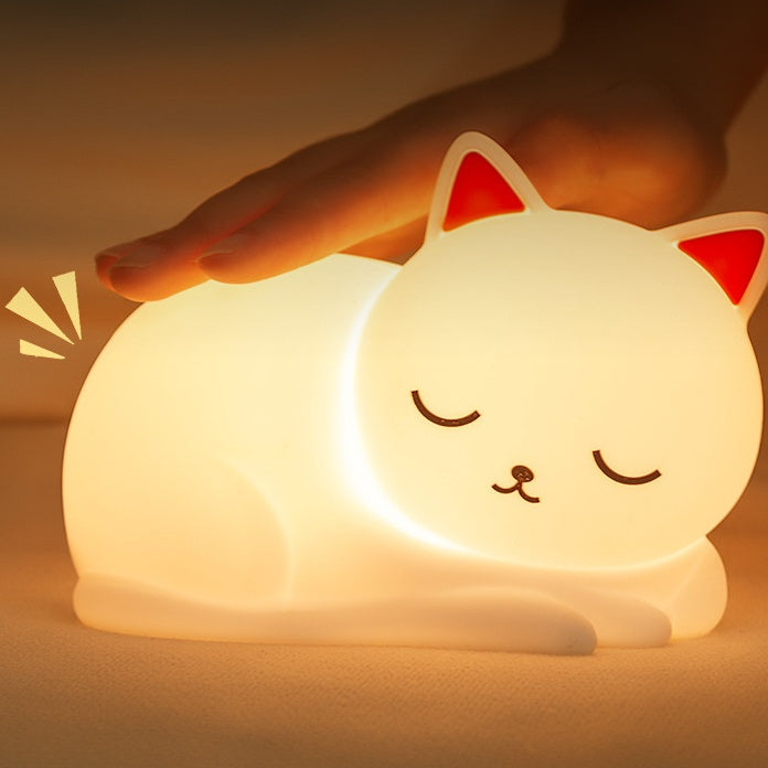 CatNap Cat Night Light – Rechargeable Silicone LED Kids Lamp