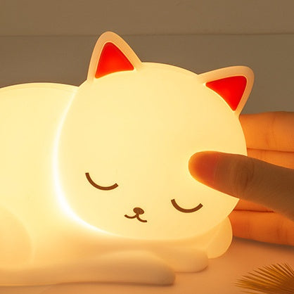 CatNap Cat Night Light – Rechargeable Silicone LED Kids Lamp