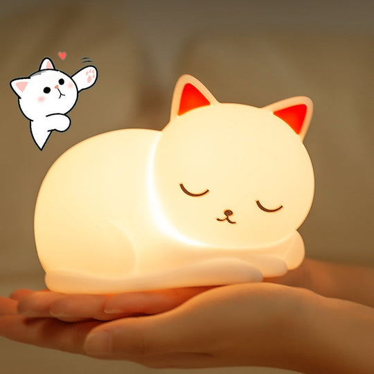 CatNap Cat Night Light – Rechargeable Silicone LED Kids Lamp