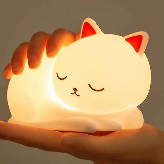 CatNap Cat Night Light – Rechargeable Silicone LED Kids Lamp