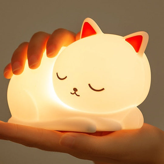 CatNap Cat Night Light – Rechargeable Silicone LED Kids Lamp