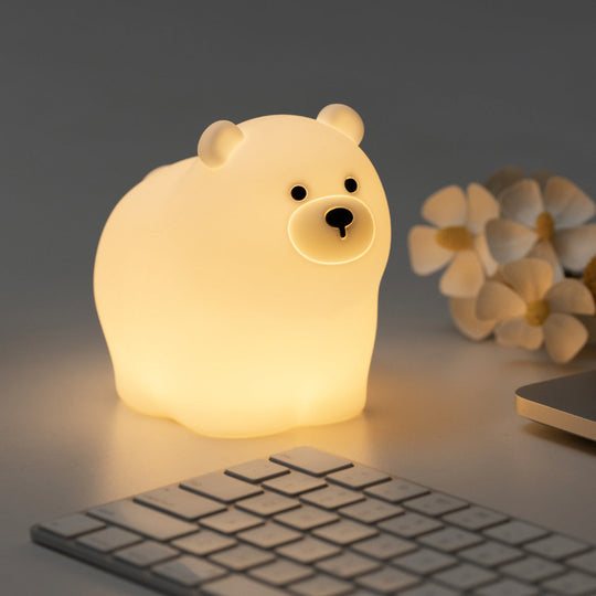 BearGlow Silicone Night Light – Nursery Soft Toy Lamp