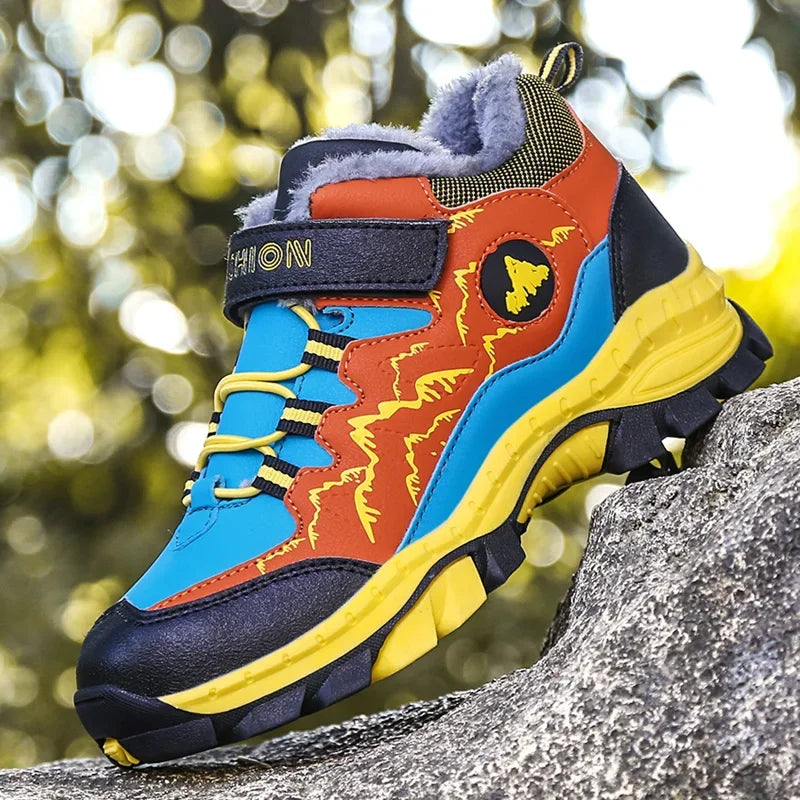 TrailTrek Kids Hiking Boots – Waterproof Outdoor Walking Shoes