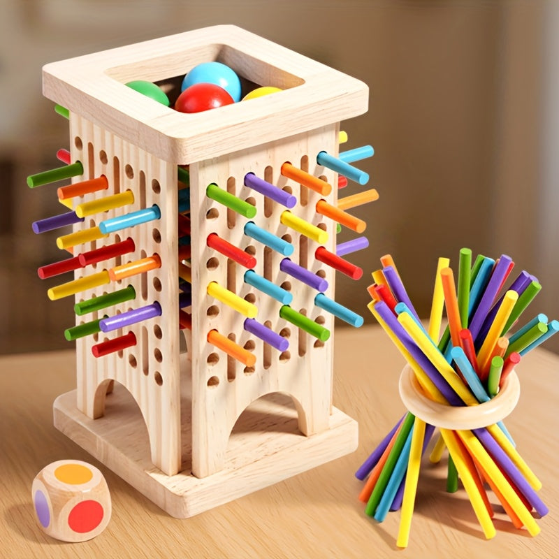 Milo’s Magic Tower – Three-in-One Wooden Stick Game