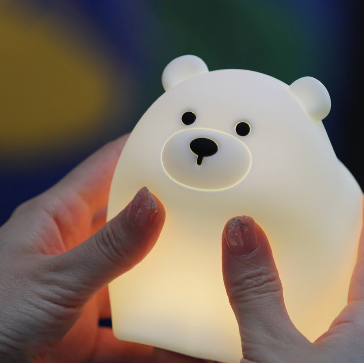 BearGlow Silicone Night Light – Nursery Soft Toy Lamp