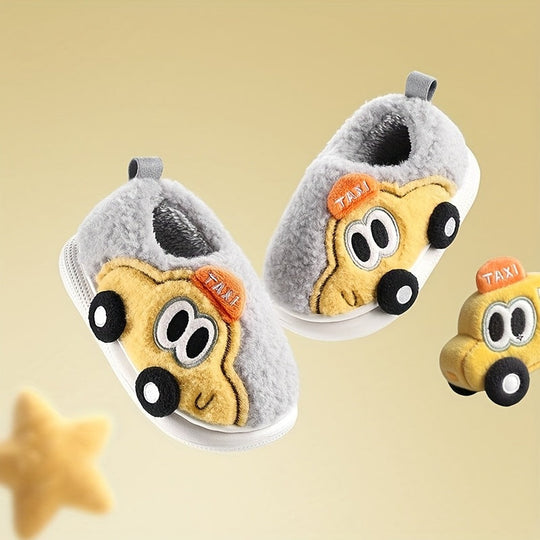TurboToes Car Slippers – Kids Warm Non-Slip House Shoes