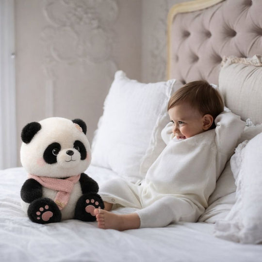 Linnea — Pink Scarf Panda (28cm)