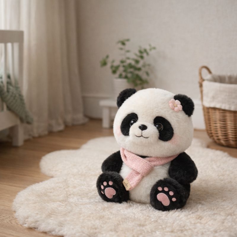 Linnea — Pink Scarf Panda (28cm)