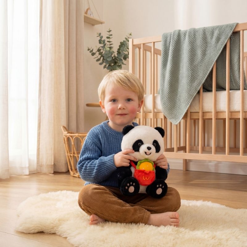 Nina Burger Panda Plush Toy for Kids — Stuffed Animal