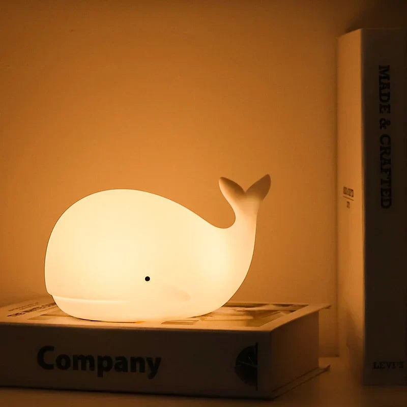 CozyWhale Night Light – Soft Toy Whale Lamp