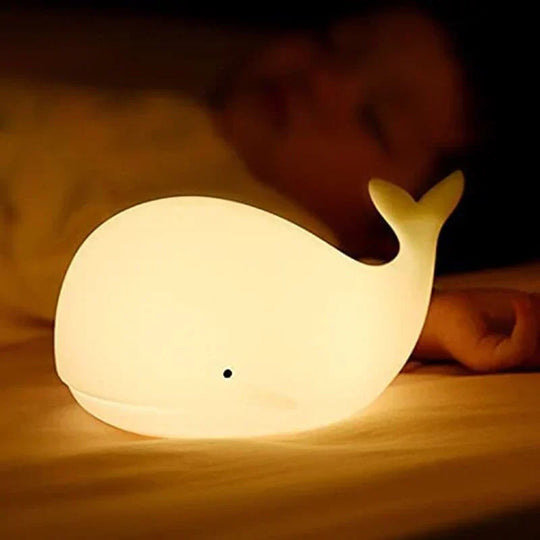 CozyWhale Night Light – Soft Toy Whale Lamp
