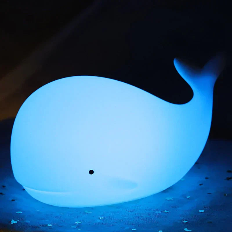 CozyWhale Night Light – Soft Toy Whale Lamp