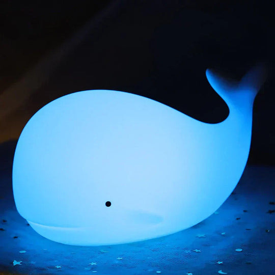 CozyWhale Night Light – Soft Toy Whale Lamp