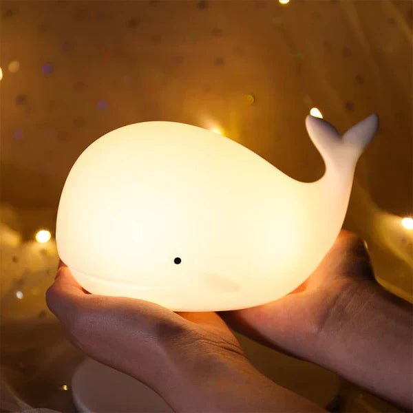 CozyWhale Night Light – Soft Toy Whale Lamp