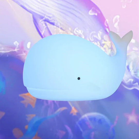 CozyWhale Night Light – Soft Toy Whale Lamp