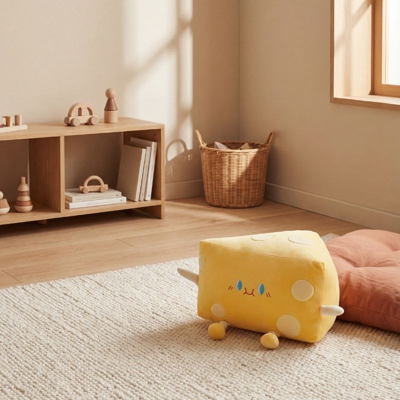 Quintana  Smiley Cheese Plush Toy — Toddler Soft Toy