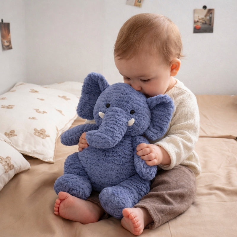 Stefan Fluffy Elephant Plush Toy — Animal Kids Toy